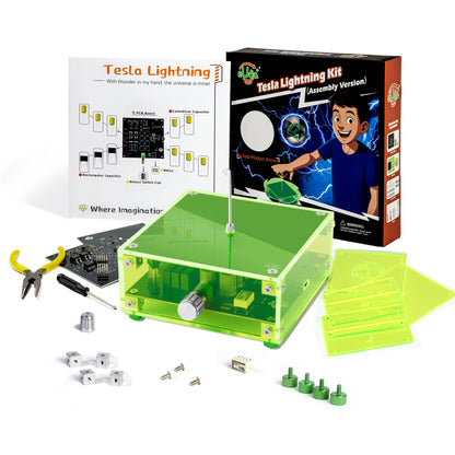 STEM Tesla Lightning Assembly Kit for Kids 8–14 | DIY Electronics Science Toy