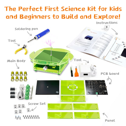 Tesla Lightning Soldering STEM Science Electronic Building Kit for Kids–Easy DIY & Crafts–Unique Educational Gift Toys
