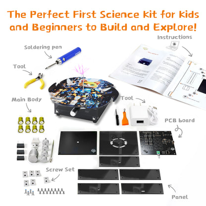 Tesla Lightning Soldering STEM Science Electronic Building Kit for Kids–Easy DIY & Crafts–Unique Educational Gift Toys