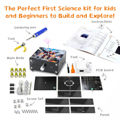 Tesla Lightning Soldering STEM Science Electronic Building Kit for Kids–Easy DIY & Crafts–Unique Educational Gift Toys