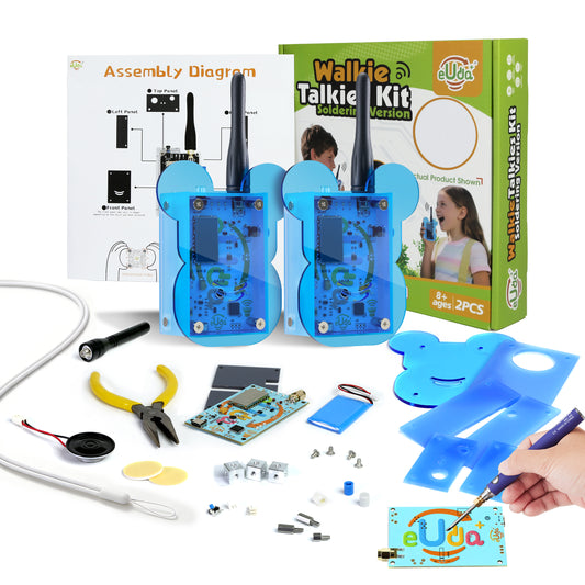 Walkie Talkies Soldering STEM Science Building Kit for Kids–Electronic Easy DIY Science Gadgets & Crafts–Unique Educational Gift Toys