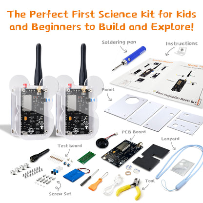Walkie Talkies Soldering STEM Science Building Kit for Kids–Electronic Easy DIY Science Gadgets & Crafts–Unique Educational Gift Toys