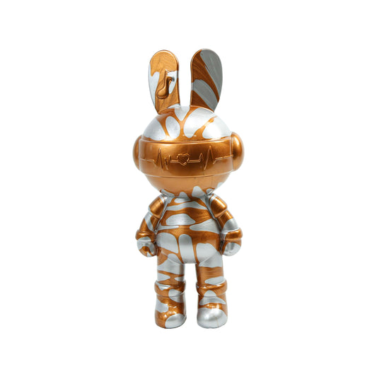 Viral Sensation: Handmade Fluid Bunny Figurine – Quirky, One-of-a-Kind Cartoon Sculpture | Polyresin Decor