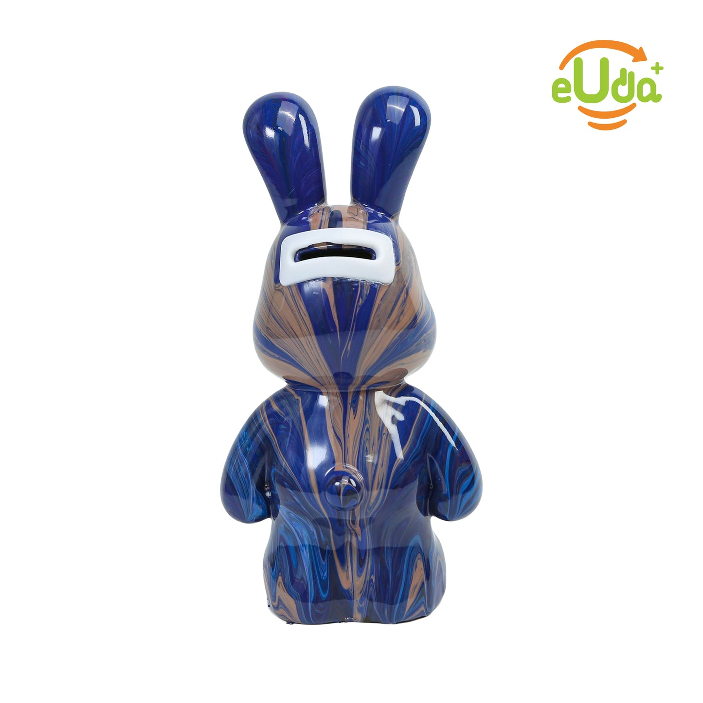 Viral Sensation: Handmade Fluid Bunny Figurine – Quirky, One-of-a-Kind Cartoon Sculpture | Polyresin Decor