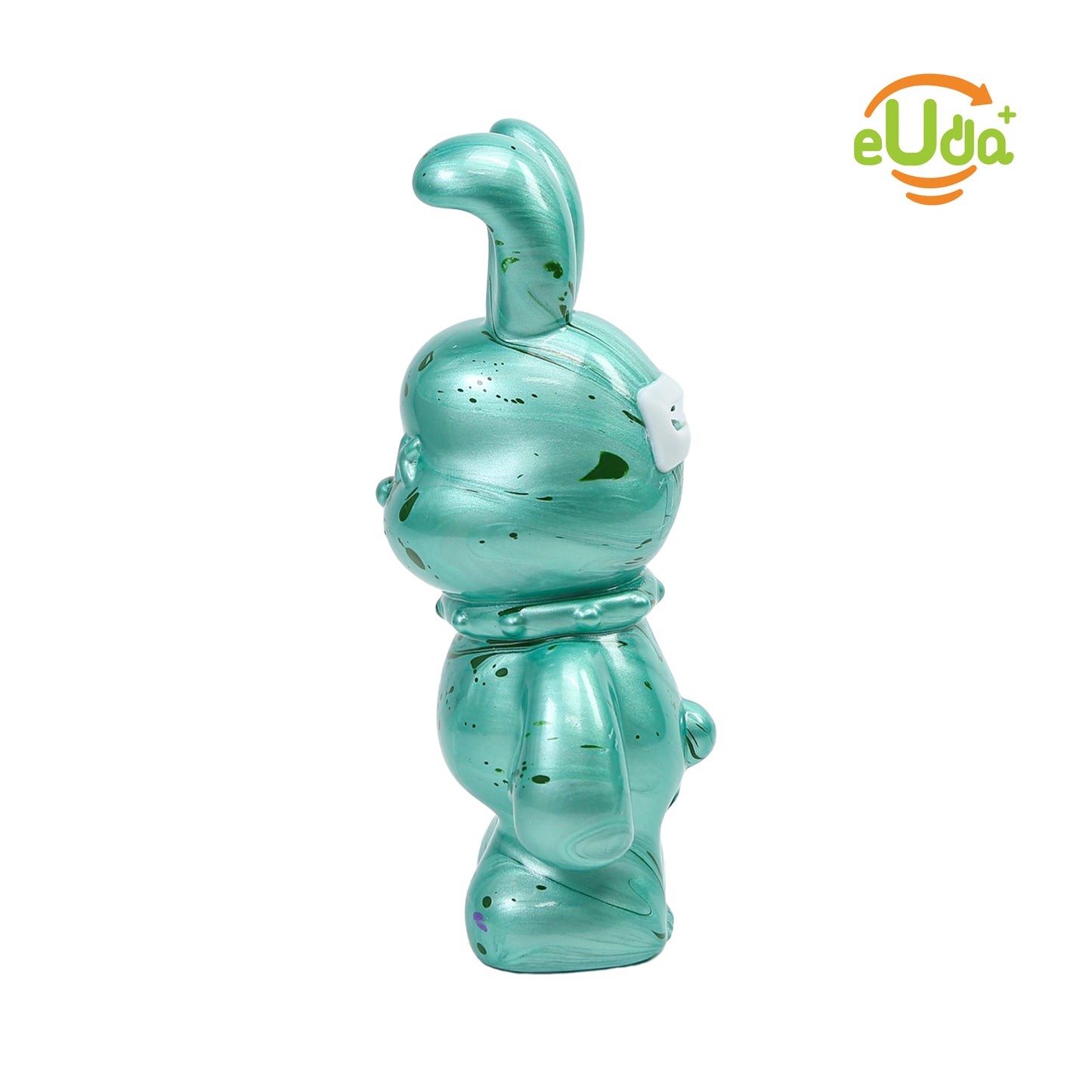 Viral Sensation: Handmade Fluid Bunny Figurine – Quirky, One-of-a-Kind Cartoon Sculpture | Polyresin Decor