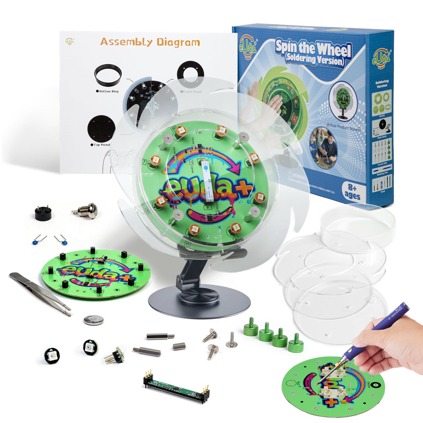 Spin The Wheel Soldering STEM Science Building Kit for Kids–Electronic Easy DIY Science Gadgets & Crafts–Unique Educational Gift Toys
