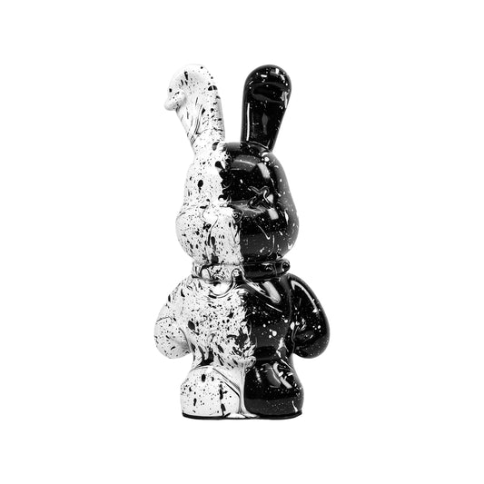 Viral Sensation: Handmade Fluid Bunny Figurine – Quirky, One-of-a-Kind Cartoon Sculpture | Polyresin Decor