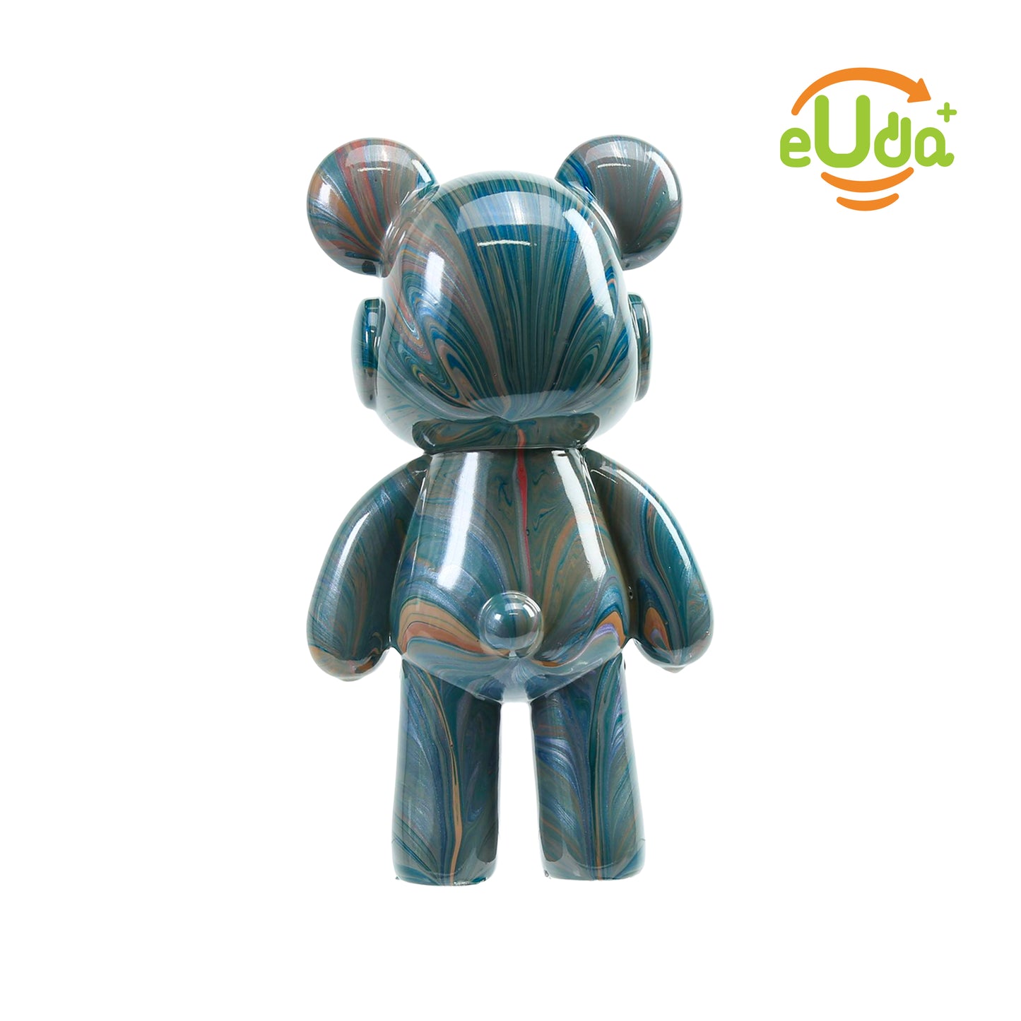 Viral Sensation: Handmade Fluid Bear Figurine – Quirky, One-of-a-Kind Cartoon Sculpture | Polyresin Decor